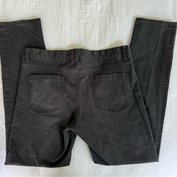 Theory Men’s Haydin Writer Slim Pants 36 Black Stretch Chino Dress Trousers - Picture 3 of 8